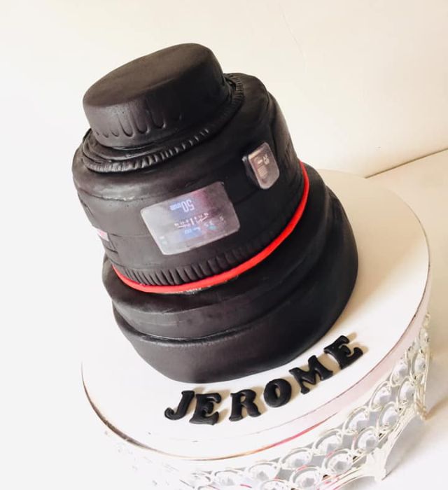 DSLR Camera Cake Design - All Fondant Lens