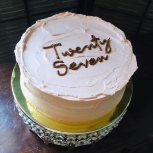 minimalist cake, twenty seven