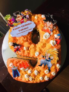 number 9 cake design - dragonball z