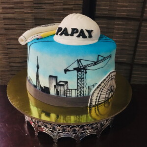 hand-painted cake engineer cake