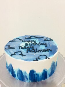 minimalist cake design for husband