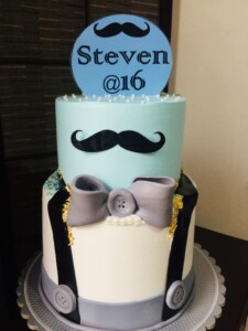 cake designs for men, bowtie, mustache