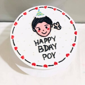 minimalist cake design for husband