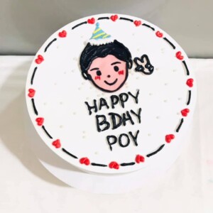 minimalist cake design for husband