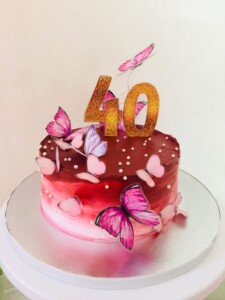 girls birthday cake - butterfly