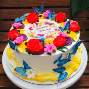 butterfly birthday cakes - blue butterflies
