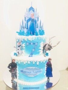 birthday cake for girls - Frozen 2-tier birthday cake