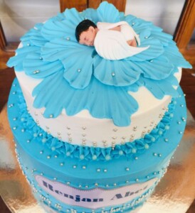 baptism cakes for boys