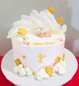 baptism cakes for girls