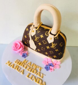 louis vuitton bag cake
